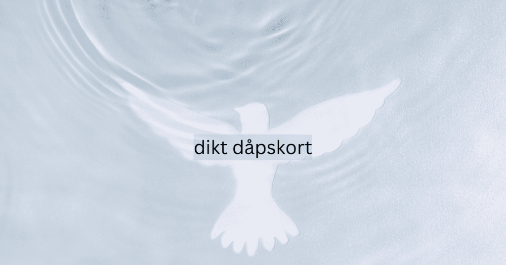 dikt dåpskort tekst